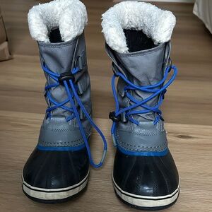 Sorel Kids Snow Boots - Black and Blue